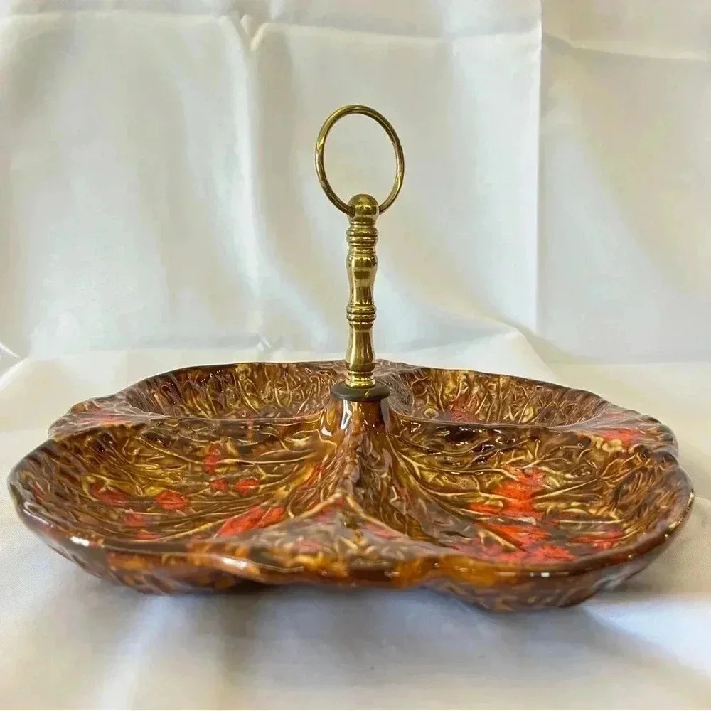 Vintage MCM Ceramic Candy/Appetizer Serving Dish - Picture 3 of 6